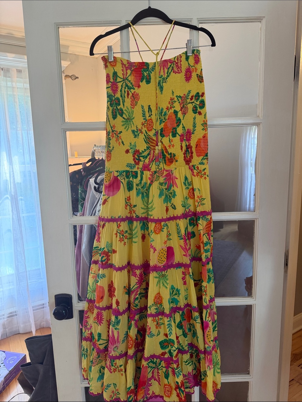 FARM Rio Delicate Fruit Garden Smocked Maxi Dress – Size M - Picture 4 of 5